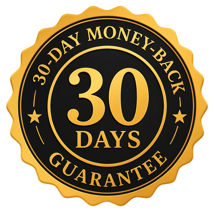 30-day money-back guarantee badge